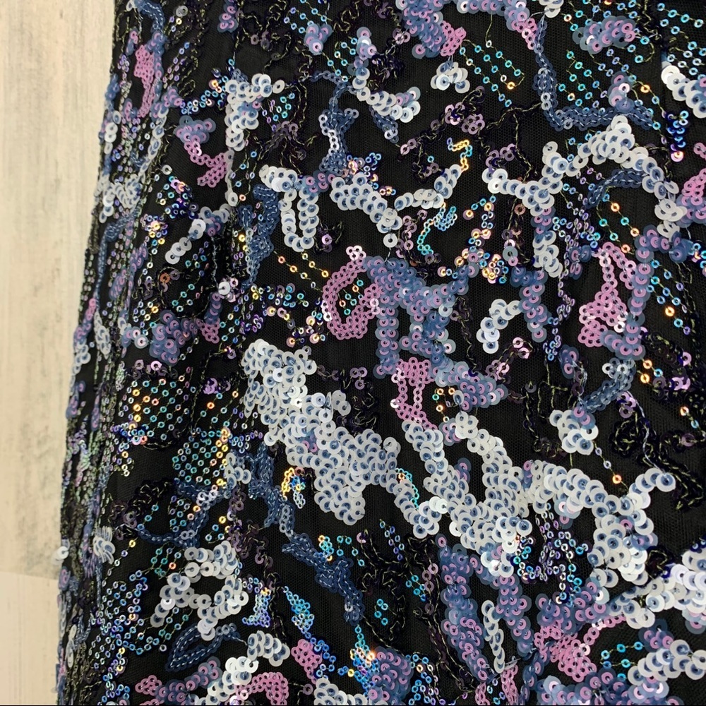 Aidan Mattox Sequin A-Line Mini Halter Dress - image 5